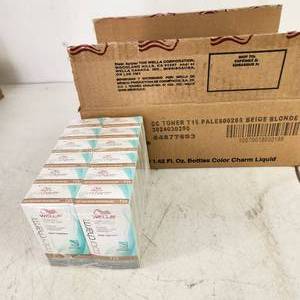 lot 66 image: New Case36 Tubes Wella Color Charm Pale Beige T15 Permanent Liquid Haircolor