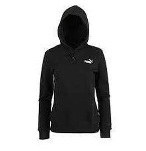 lot 129 image: PUMA Womens Embroidered Pullover Hoodie-Small-Black