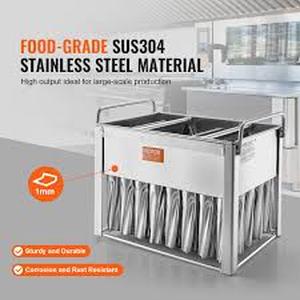 lot 135 image: Commercial Popsicle Molds 40PCS Cylindrical Ice Pop Molds Silver Stainless Steel Ice Lolly Making Machine