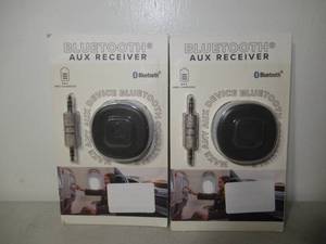 lot 185 image: Set of 2 Bluetooth Aux Receiver for Car, Portable 3.5mm Aux Bluetooth Car Adapter