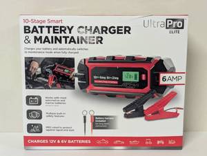 lot 3 image: UltraPro Elite Smart Battery Charger and Maintainer, 6V12V, 6A