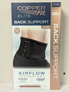 lot 27 image: Copper Fit Elite Back Support with Airflow Technology