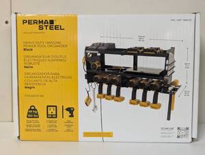 lot 6 image: Permasteel 24.6 6-Bay Heavy Duty Wall Mounted Power Tool Organizer