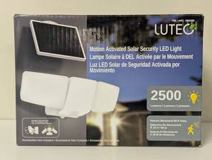 lot 15 image: Lutec 2500 Lumen LED Motion Activated Solar Security Light