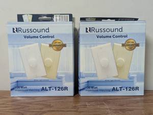 lot 179 image: 2 Russound ALT-126R 126 Watt Impedance Matching Volume Control, Wall-Mounted