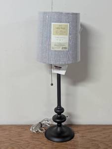 lot 195 image: 25 Metal Table Lamp with Graphite Shade