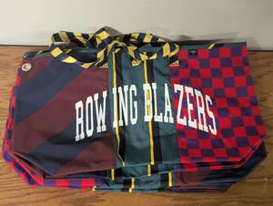 lot 196 image: Set of 4 Rugby Stripe Tote Bag Set of 4