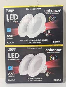 lot 275 image: 12 Pack Feit Electric LED 5- 6 Retrofit - 2700K Soft White - Dimmable