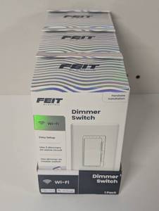 lot 46 image: 3 pack Feit Smart Home White 150 W Toggle Smart-Enabled Dimmer Switch (3 Pack)