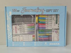 lot 265 image: 33 Ct Zebra Journaling Gift Set - Amazing Set