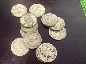 12 Washington Silver Quarters