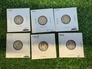 6 Mercury Dimes