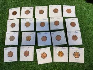 20 Assorted Year Lincoln Cent Proofs