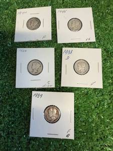 5 Mercury Dimes