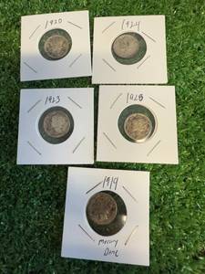 5 Mercury Dimes