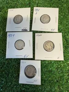 5 Mercury Dimes