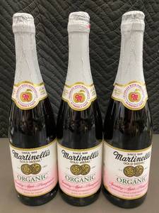 Martinellis Sparkling Organic Apple-Pomegranate Juice, Set of 3 Bottles