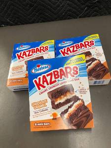 Hostess Kazbars Chocolate Caramel 8 Mini Bars Set of 3 Boxes