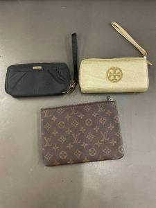 Collection of 3 Designer Wallets Louis Vuitton, Travelon, Tory Burch