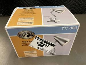 Hampton Bay Clip Lamp with Satin Chrome Finish