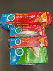 Bulk Lot of Plastic Storage Bags - Gallon, Quart, and Sandwich Sizes