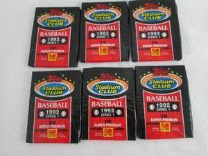 6 1992 Stadium Club Baseball Series...