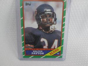 1986 Topps Walter Payton Card...