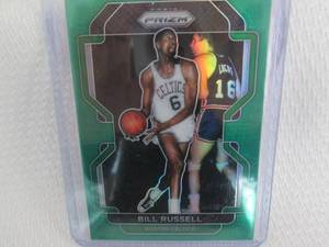 2021-22 Prizm Bill Russell Green Pr...