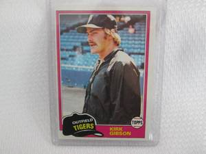 1981 Topps Kirk Gibson Rookie Card...
