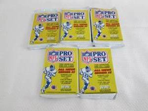 5 1990 Pro Set Football Packs...