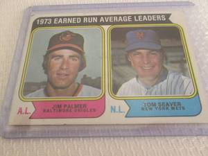 1974 Topps Tom Seaver & Jim Palmer ...