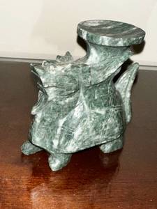 lot 151 image: Jade Stone Dragon Sculpture