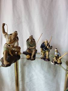 lot 208 image: Ceramic Fisherman Figurine Set