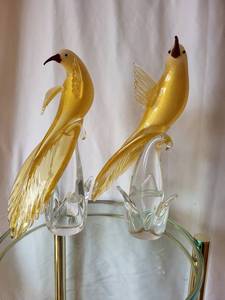 lot 225 image: Murano Glass Bird Sculptures