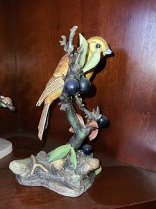 lot 252 image: Boehm Yellowhammer with Blackthorn