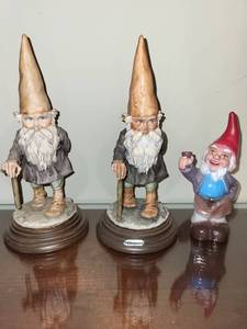 lot 258 image: F. Daunchi Gnome Figurines Set of 3