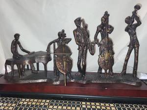 lot 279A image: Bronze Jazz Band Sculpture Figurines