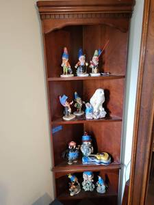 lot 306A image: Corner Wood Cabinet - Contents not included