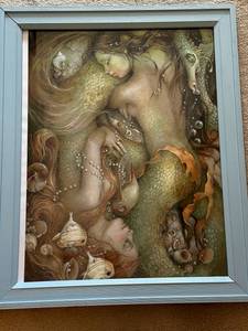 lot 11 image: Framed Mermaid Artwork