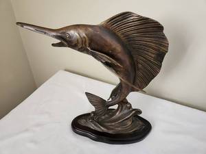 lot 16 image: Bronze Sailfish Sculpture
