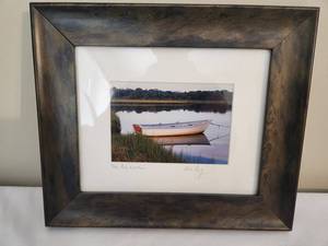 lot 30 image: Framed Art of Boat by Artist