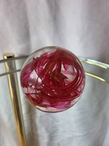 lot 172 image: Red Swirl Glass Paperweight