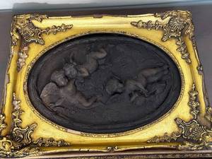 lot 44 image: Antique Cherub Bas-Relief Sculpture