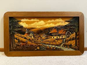 lot 45 image: Vintage Carved Wooden Wall Art
