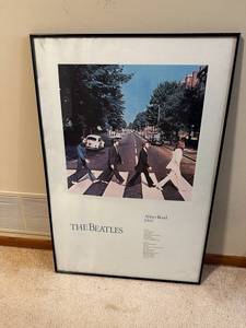 lot 41 image: Beatles Abbey Road Framed Poster