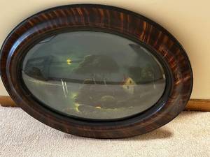 lot 43 image: Vintage Oval Framed Lithograph