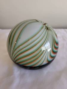 lot 96 image: Swirled Art Glass Paperweight