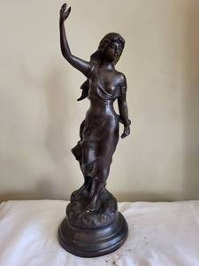 lot 106 image: Elegant Bronze Woman Sculpture