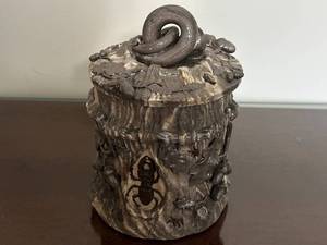 lot 139 image: Handcrafted Ceramic Woodland Jar