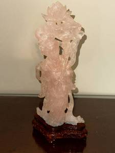 lot 149 image: Rose Quartz Carved Sculpture on Base